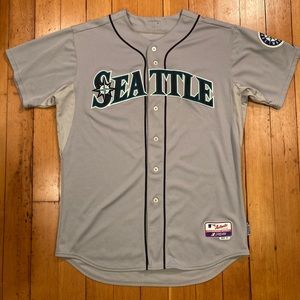 Size 48 Majestic Authentic Collection Seattle Mariners Dominic Leone Away Jersey
